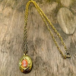 Vintage Style Cameo Locket Necklace